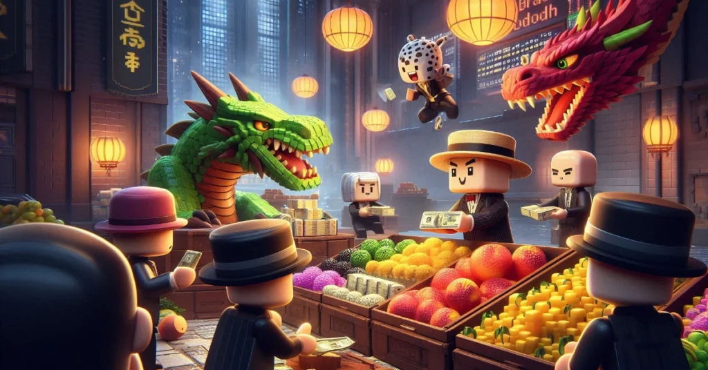 Trading rare fruits like Dragon and Leopard in Blox Fruits for maximum profit